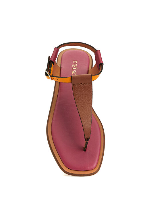 Pembe Kadın Deri Sandalet - Görsel 5