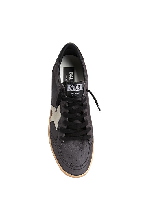 Ball Star Siyah Erkek Deri Sneaker - Görsel 5