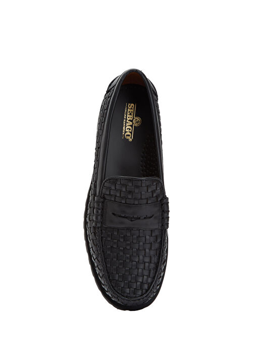 Otis Lug Siyah Örgülü Erkek Deri Ayakkabı - Görsel 5