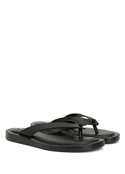 Siyah Kadın Deri Terlik - Görsel 3