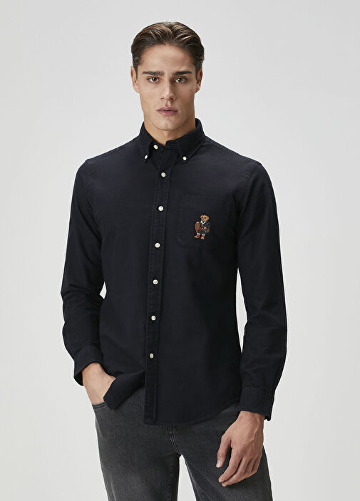 Polo Ralph Lauren - Siyah Oxford Gömlek - Siyah