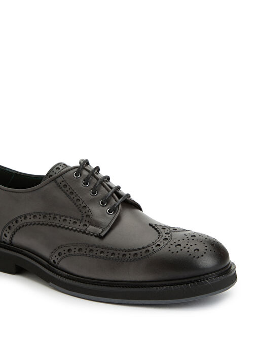 Antrasit Erkek Deri Ayakkabı - Görsel 7