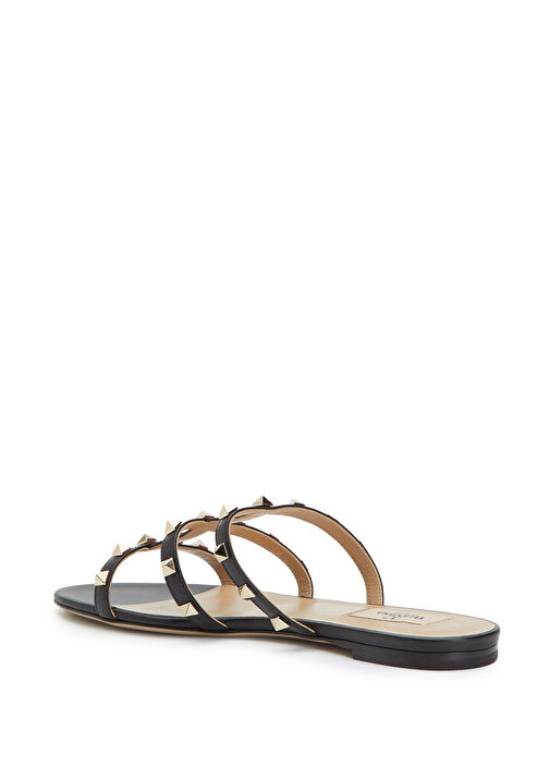 Rockstud Siyah Troklu Kadın Deri Terlik - Görsel 4