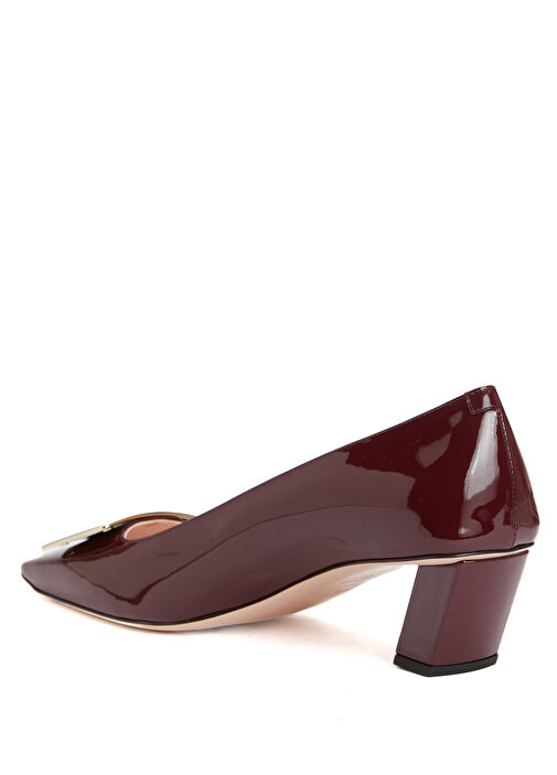 Belle Ekru Süet Topuklu Ayakkabı - Görsel 4