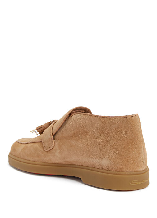 Kahverengi Kadın Deri Loafer - Görsel 4