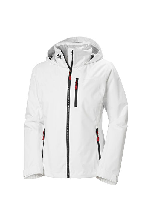 Helly Hansen WHITE Kadın W Crew Hooded Midl 2.0 Beyaz Polarlı