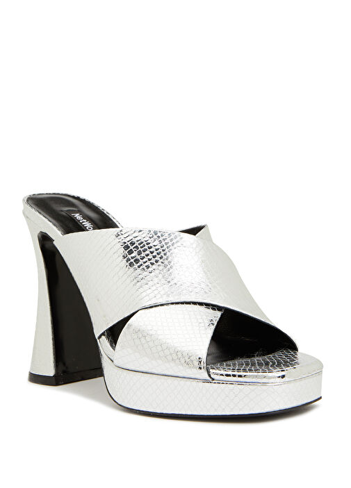 Network Network Silver Gümüş Rengi Kadın Deri Terlik Beymen'de! Gümüş - 7. görsel