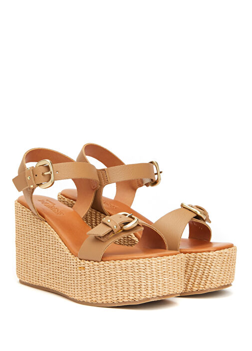 Taba Kadın Deri Sandalet - Görsel 3