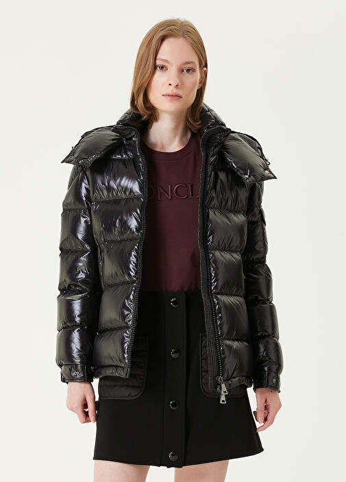 Moncler Maire Black Hooded Puffer Coat