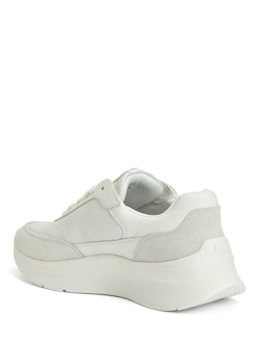 Franky Beyaz Logolu Kadın Deri Sneaker - Görsel 4