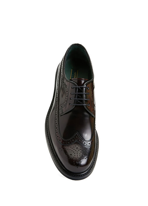 Bordo Zımbalı Erkek Deri Ayakkabı - Görsel 5