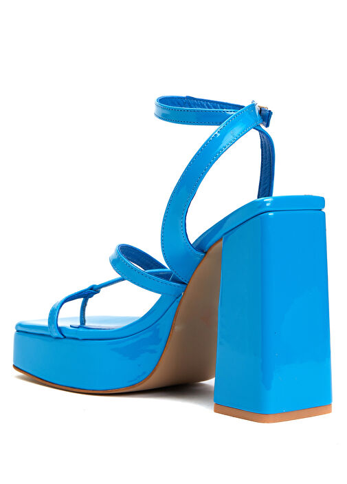 Mavi Kadın Deri Sandalet - Görsel 4