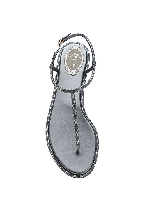 Diana Gri Taşlı Kadın Sandalet - Görsel 5