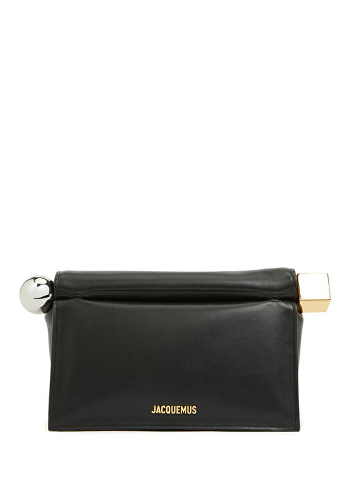 The Rond Carré Siyah Kadın Deri El Portföyü