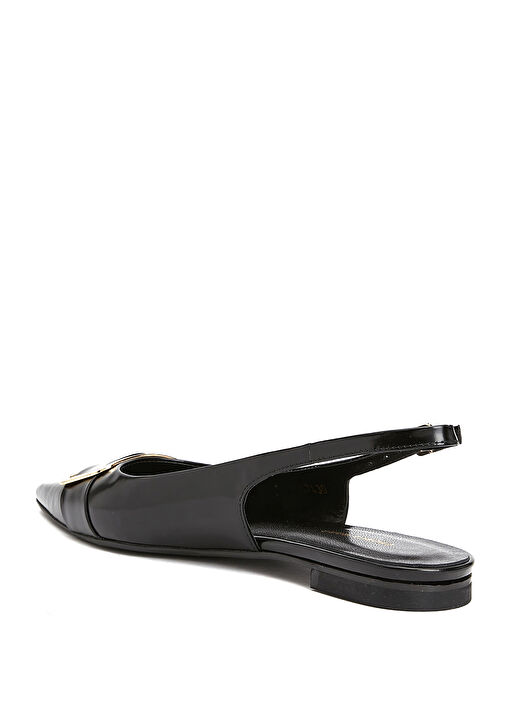 Siyah Kadın Deri Babet - Görsel 4