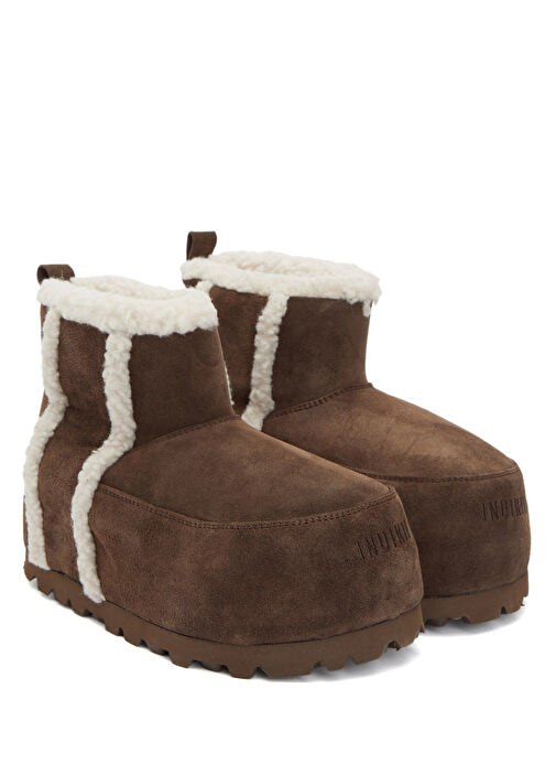 Kahverengi Kadın Süet Kar Botu - Görsel 3