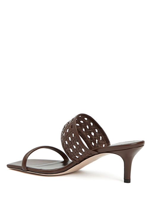 Kahverengi Kadın Deri Terlik - Görsel 4