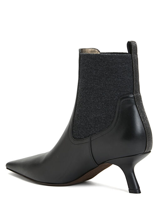 Brunello Cucinelli Brunello Cucinelli Siyah Kadın Deri Bot | Beymen Siyah - 4. görsel