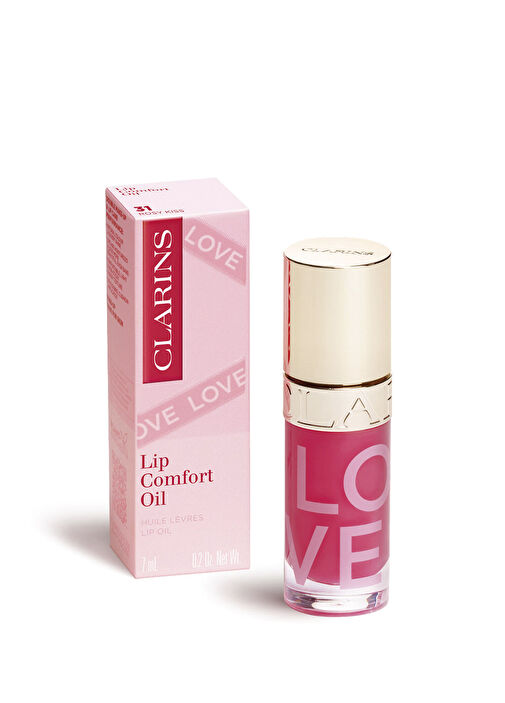 Clarins - Love Theme 31 Rosy Kiss Fuşya Nemlendirici Dudak Yağı 7