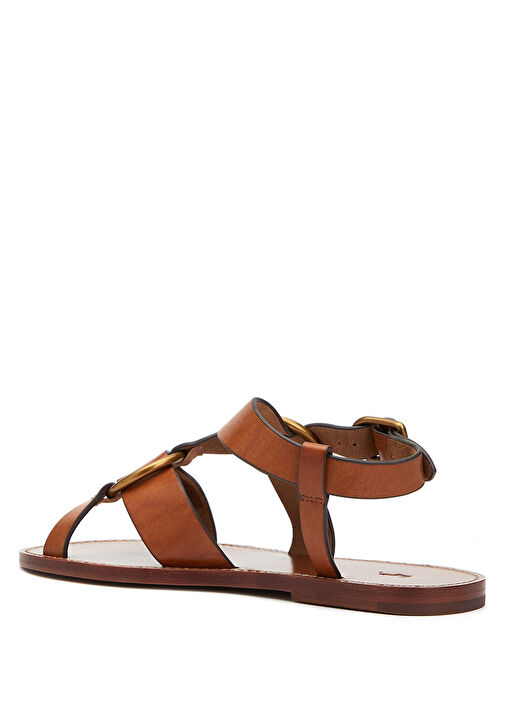 Taba Kadın Deri Sandalet - Görsel 4