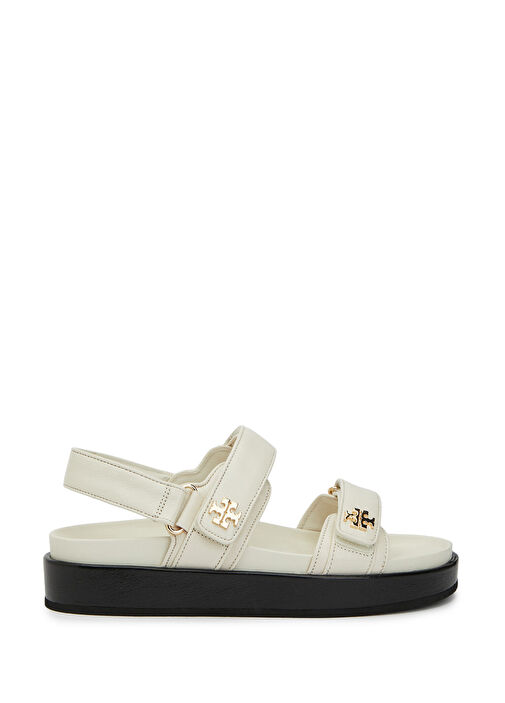 Ekru Kadın Deri Sandalet
