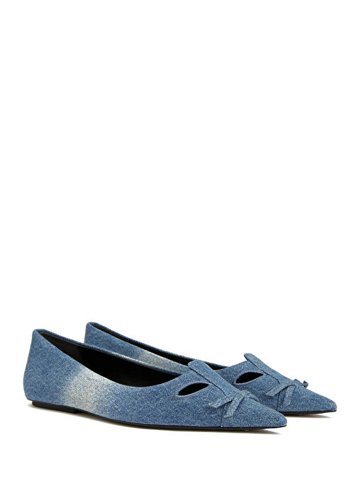 The Kat Koyu Mavi Denim Babet - Görsel 3