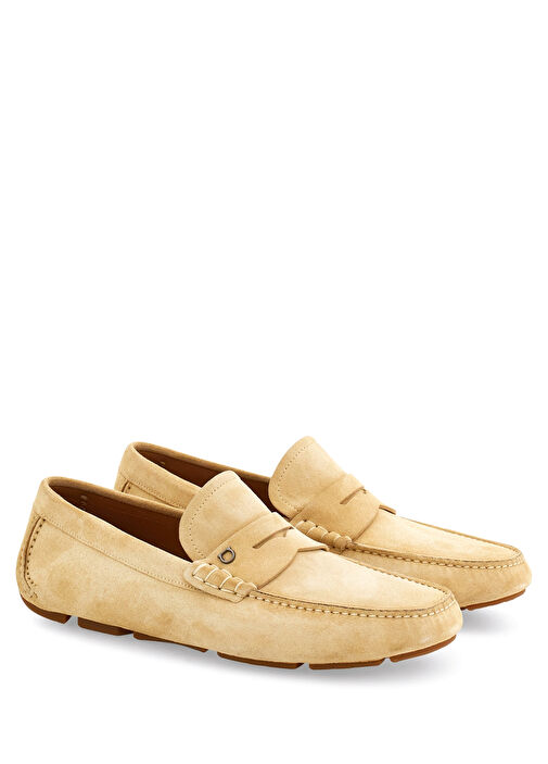 Bej Erkek Deri Driver - Görsel 3