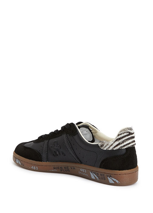 Bonnie-D Siyah Kadın Deri Sneaker - Görsel 4