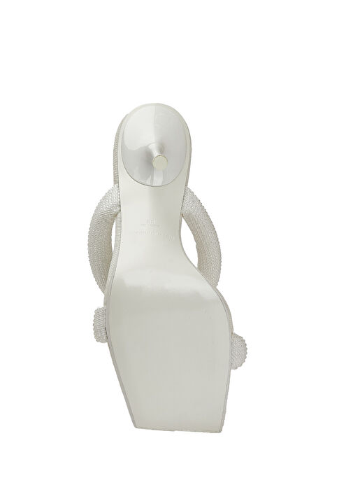 Julie Tubular Beyaz Kadın Terlik - Görsel 6