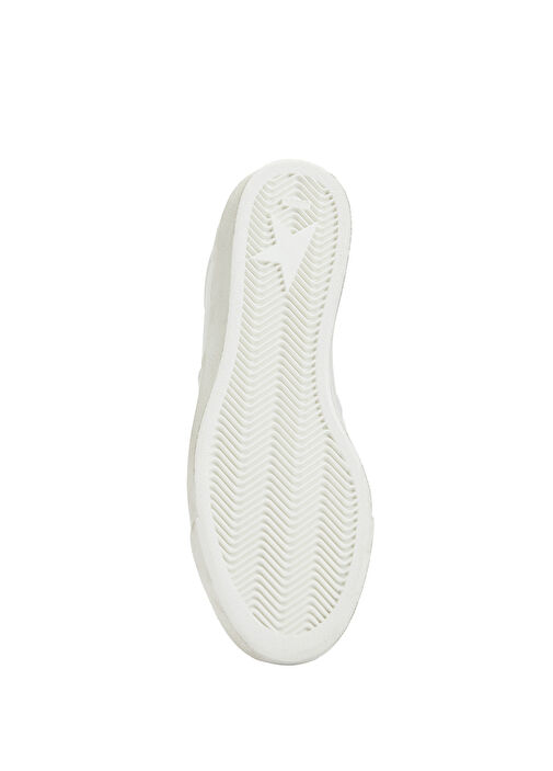 Matchstar Beyaz Mavi Kadın Deri Sneaker - Görsel 6