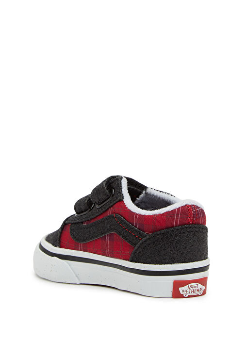 Old Skool V Kırmızı Siyah Çocuk Sneaker - Görsel 4