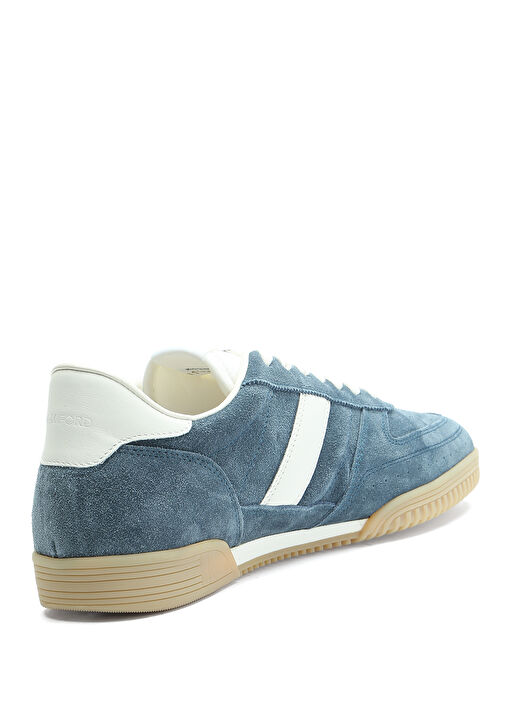 Koyu Mavi Erkek Deri Sneaker - Görsel 4