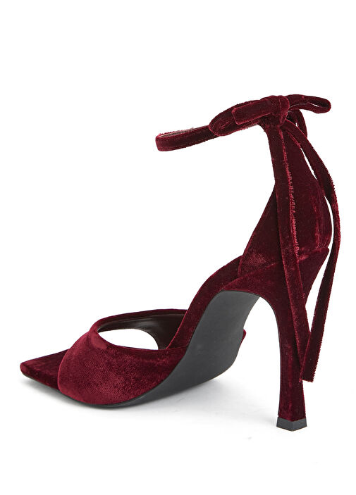 Bordo Bantlı Kadın Sandalet - Görsel 4