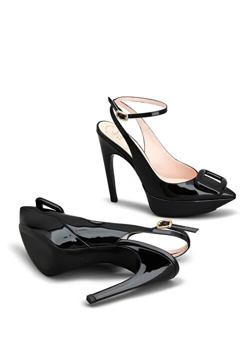 Siyah Topuklu Ayakkabı - Görsel 7