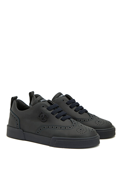 Mavi Erkek Çocuk Deri Sneaker - Görsel 3