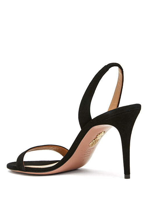 So Nude Siyah Kadın Süet Sandalet - Görsel 4