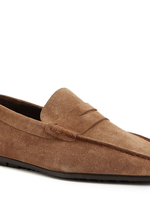 Tütün Erkek Süet Deri Loafer - Görsel 7