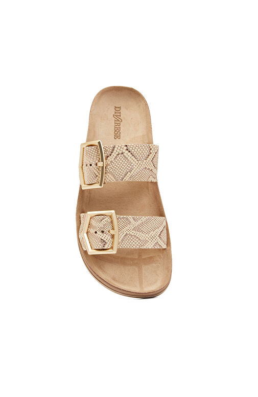 Rose Gold Kadın Deri Terlik - Görsel 5