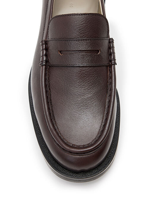 Bordo Erkek Deri Loafer - Görsel 5