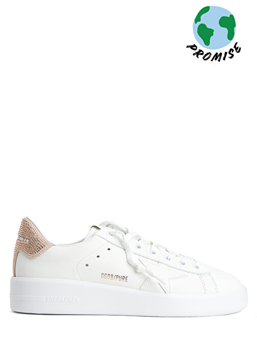 Pure Bej Beyaz Kadın Deri Sneaker - Görsel 2