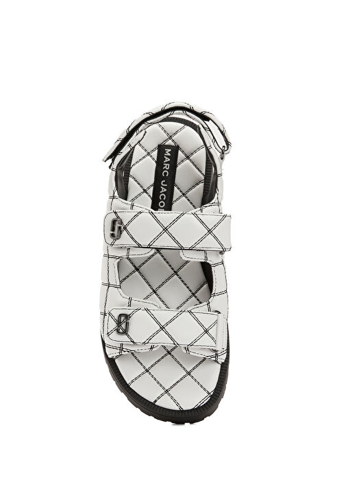 Beyaz Kadın Deri Sandalet - Görsel 5