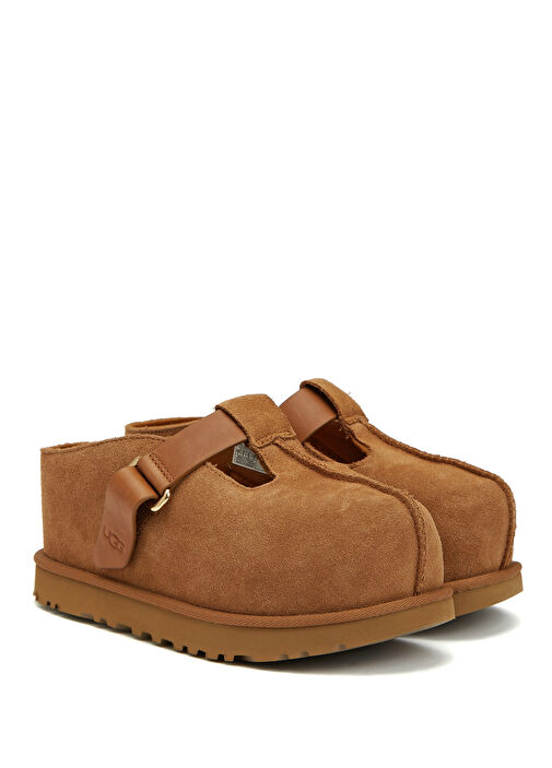 Goldenstar Kahverengi Kadın Deri Terlik - Görsel 3