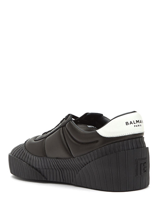 Siyah Erkek Deri Sneaker - Görsel 3