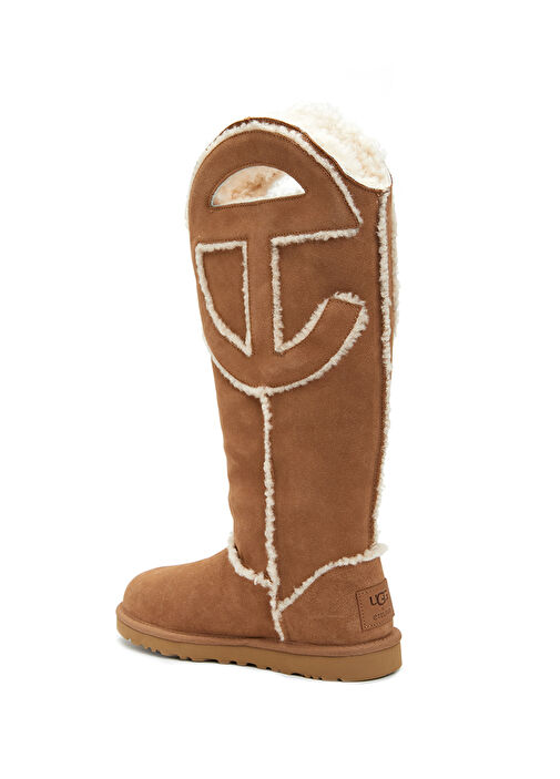 X Telfar Logo Taba Kadın Deri Bot - Görsel 4