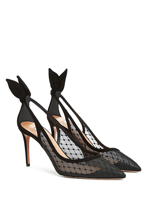 Siyah Puantiyeli Topuklu Ayakkabı - Görsel 3