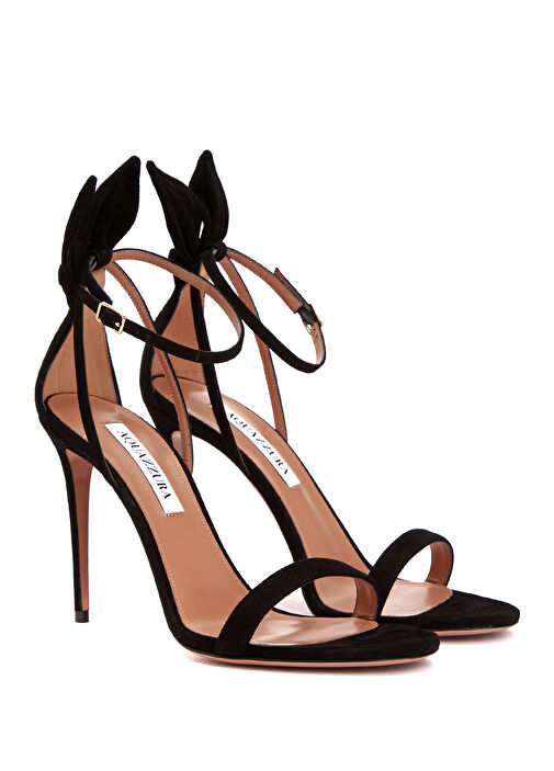 Bow Tie Siyah Kadın Deri Sandalet - Görsel 3