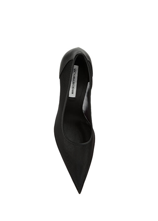 Siyah Transparan Topuklu Ayakkabı - Görsel 5