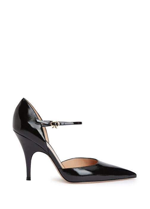 Sofia D'Orsay Siyah Deri Topuklu Ayakkabı - Görsel 2