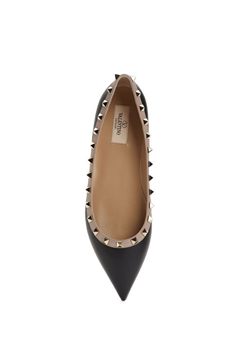 Rockstud Siyah Deri Babet - Görsel 5