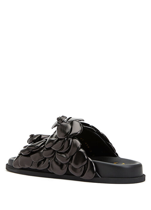 Siyah Kadın Deri Terlik - Görsel 4